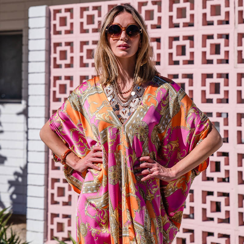 Thumbnail of Voglia Rosa Caftan Kaftan Dress image