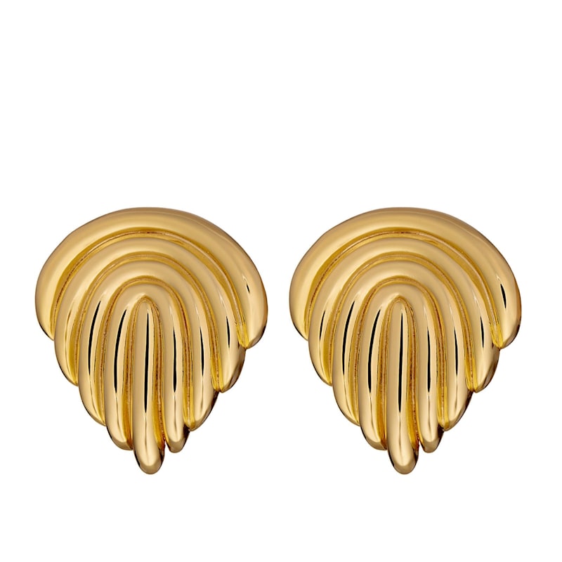 Thumbnail of Vogue Williams Gold Vintage Ridge Earrings image