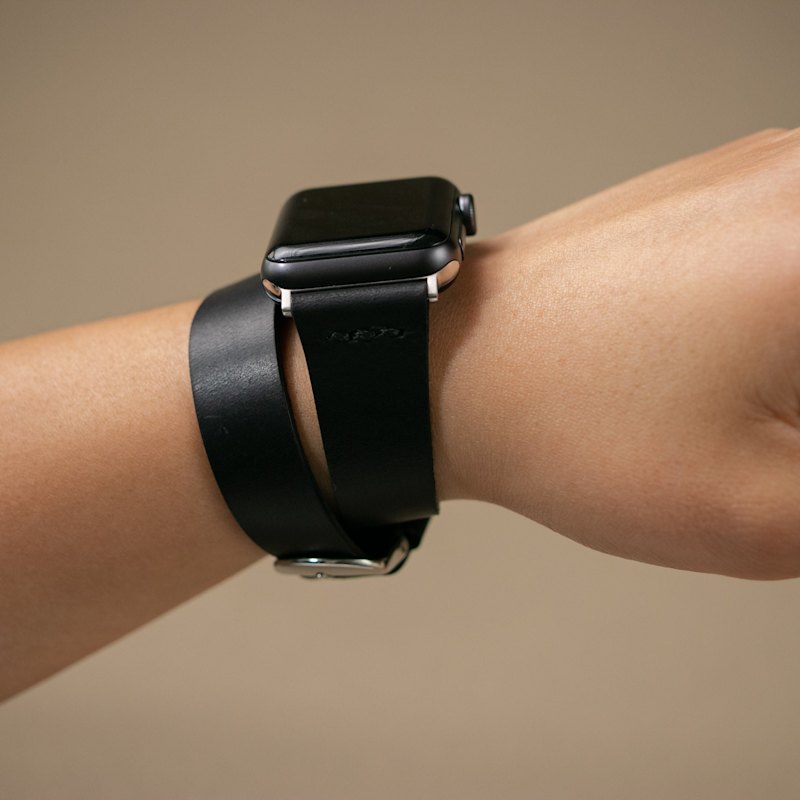 Thumbnail of Double Tour Apple Watch Leather Strap - Brown image