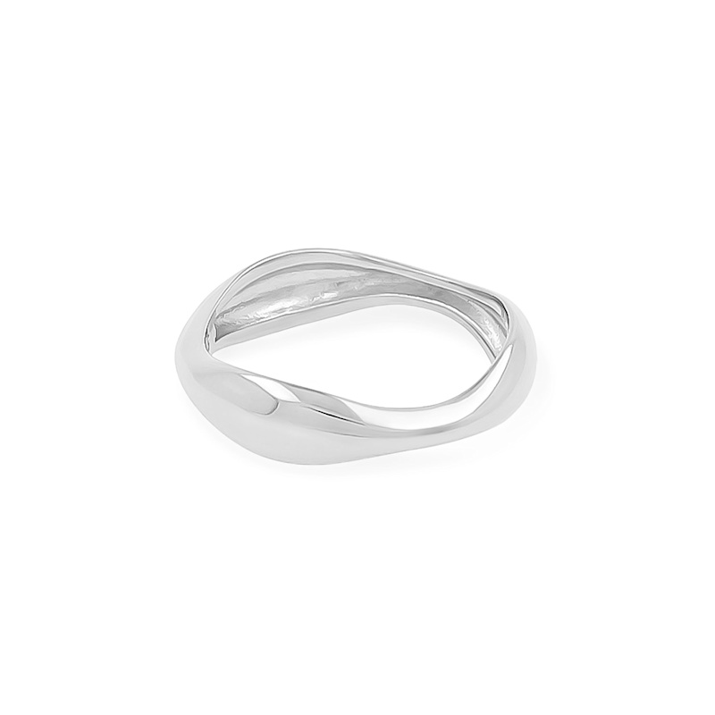 Thumbnail of Silver Symmetry Stackable Wave Ring image