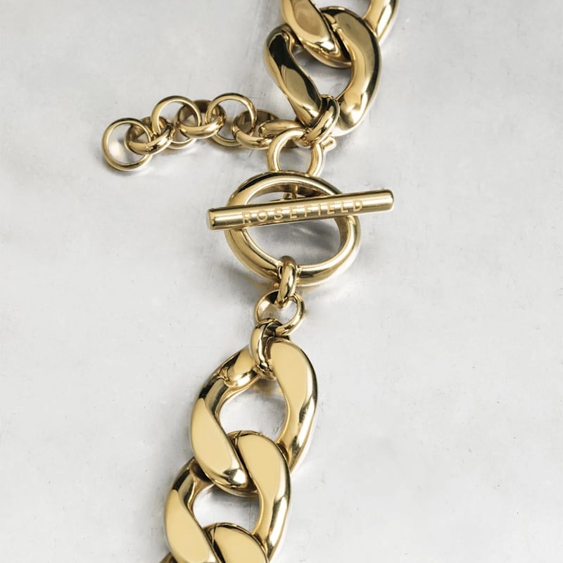 Thumbnail of Rosefield Octagon Studio Gold Curb Linked Bracelet Watch image