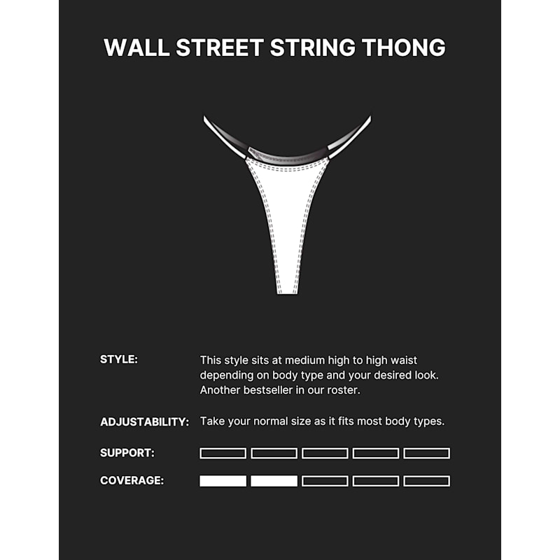 Thumbnail of Wall Street Thong Bikini Bottom - Grenada Hot Pink image