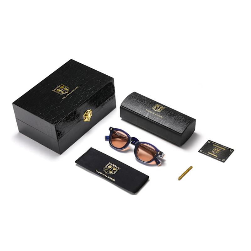 Thumbnail of Walton & Mortimer Keaton Midnight Blue Sunglasses image