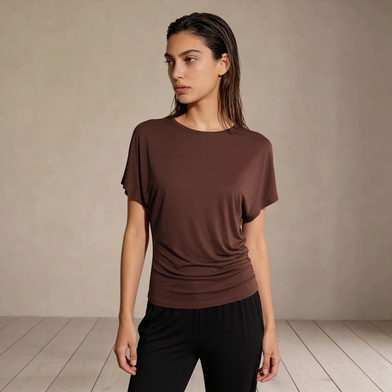 Thumbnail of Wanaka Copper Bamboo Asymmetric T-Shirt image