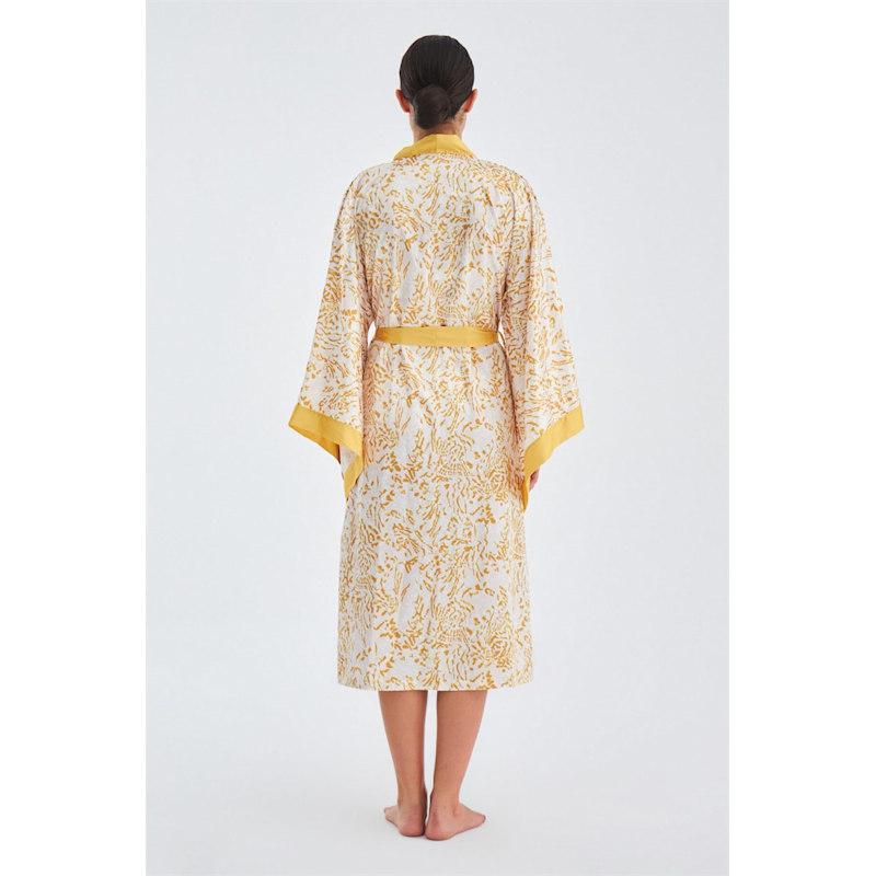 Thumbnail of Sitara Satin Kimono Mustard - Multicolour image