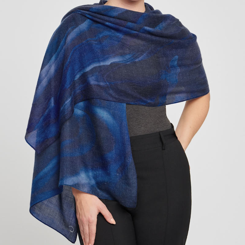 Thumbnail of Water Print Cashmere Scarf image