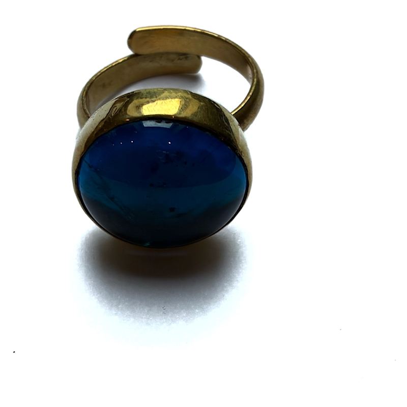 Thumbnail of Wazi Small Blue Square Ring image