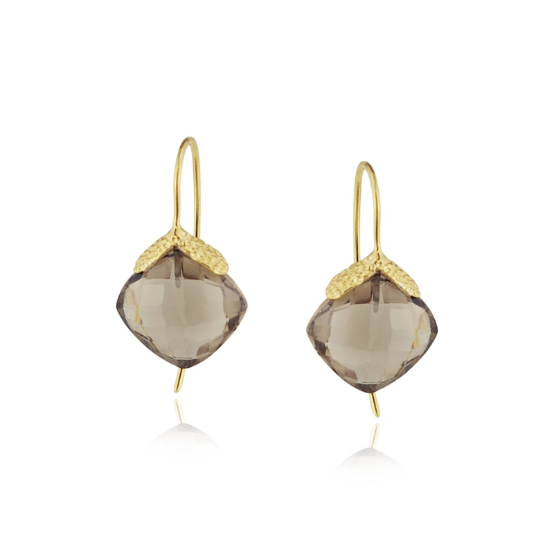 Thumbnail of Smoky Quartz Diya Earrings image