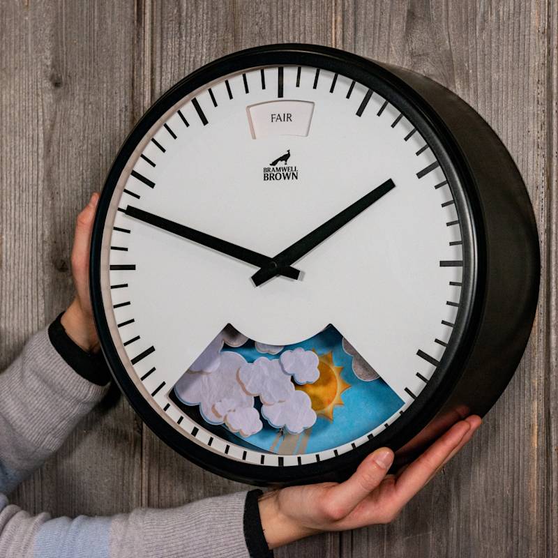 Thumbnail of Weather Art Clock - Midnight Black image