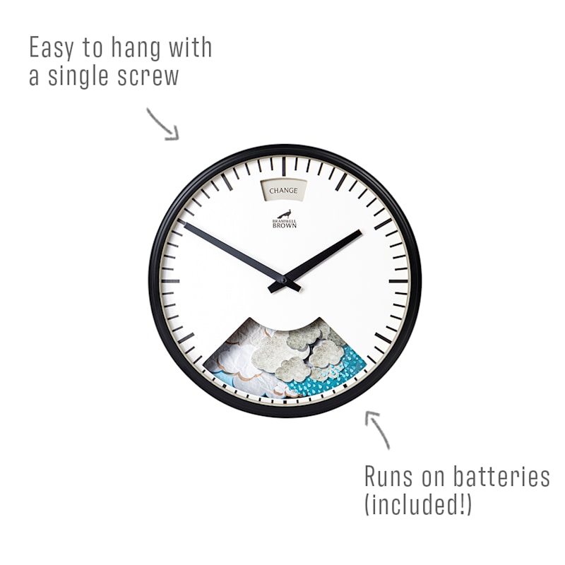 Thumbnail of Weather Art Clock - Midnight Black image
