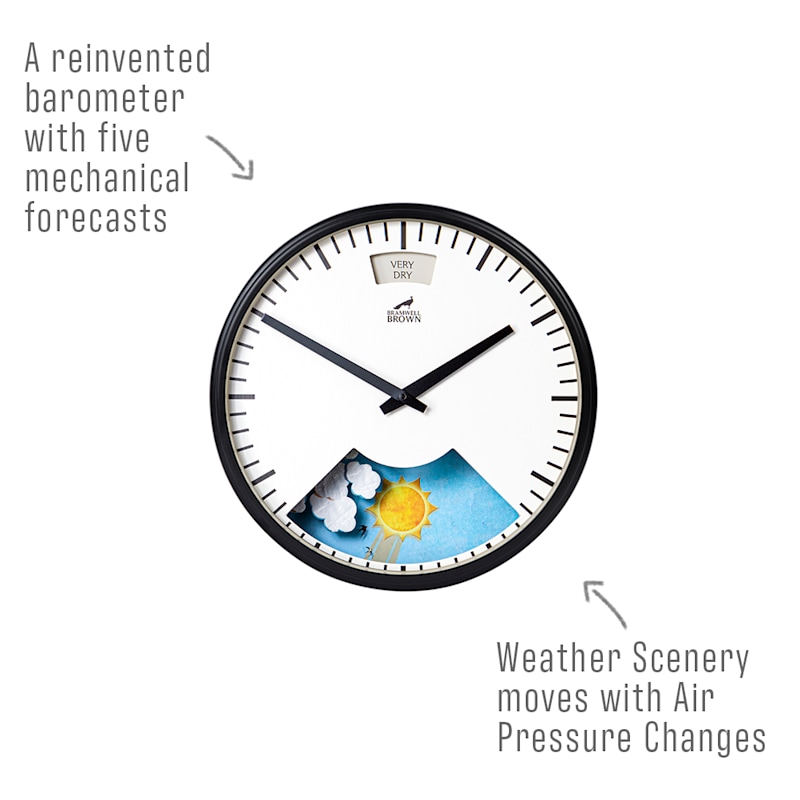 Thumbnail of Weather Art Clock - Midnight Black image