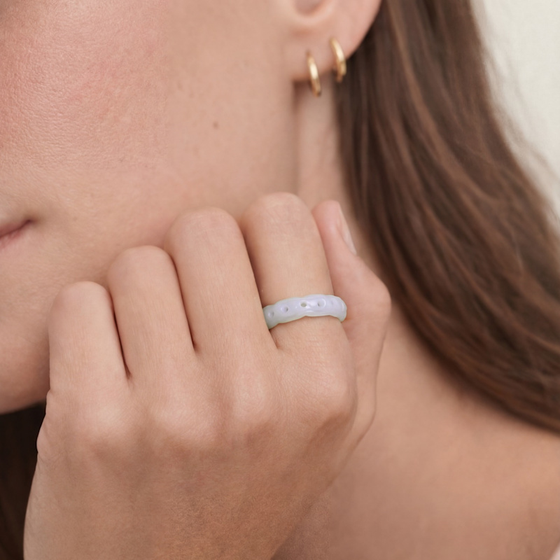 Thumbnail of Weave Off White Jade Ring image