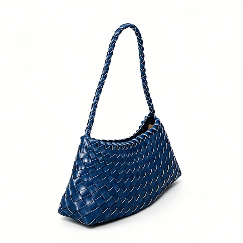 Thumbnail of Weaving Eco Leather Bag 'Erica' - Blue image