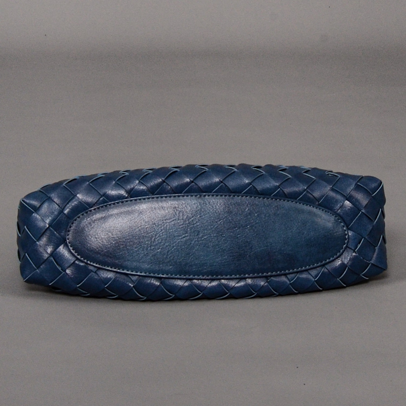 Thumbnail of Weaving Eco Leather Bag 'Erica' - Blue image
