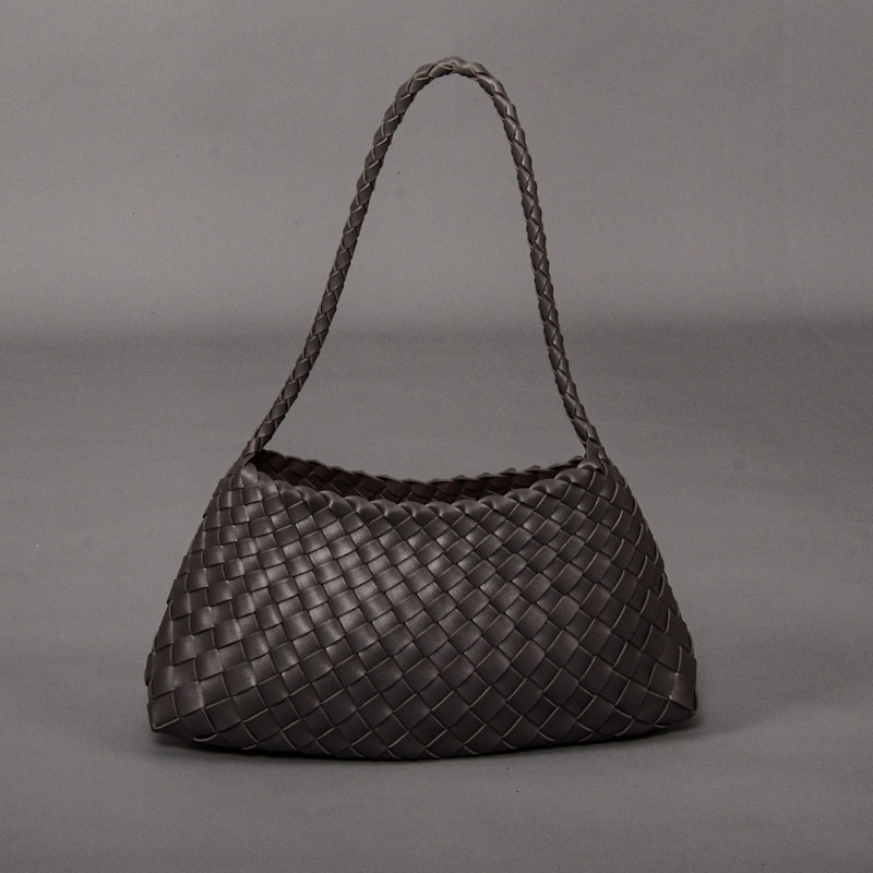 Thumbnail of Weaving Eco Leather Bag 'Erica' - Grey image