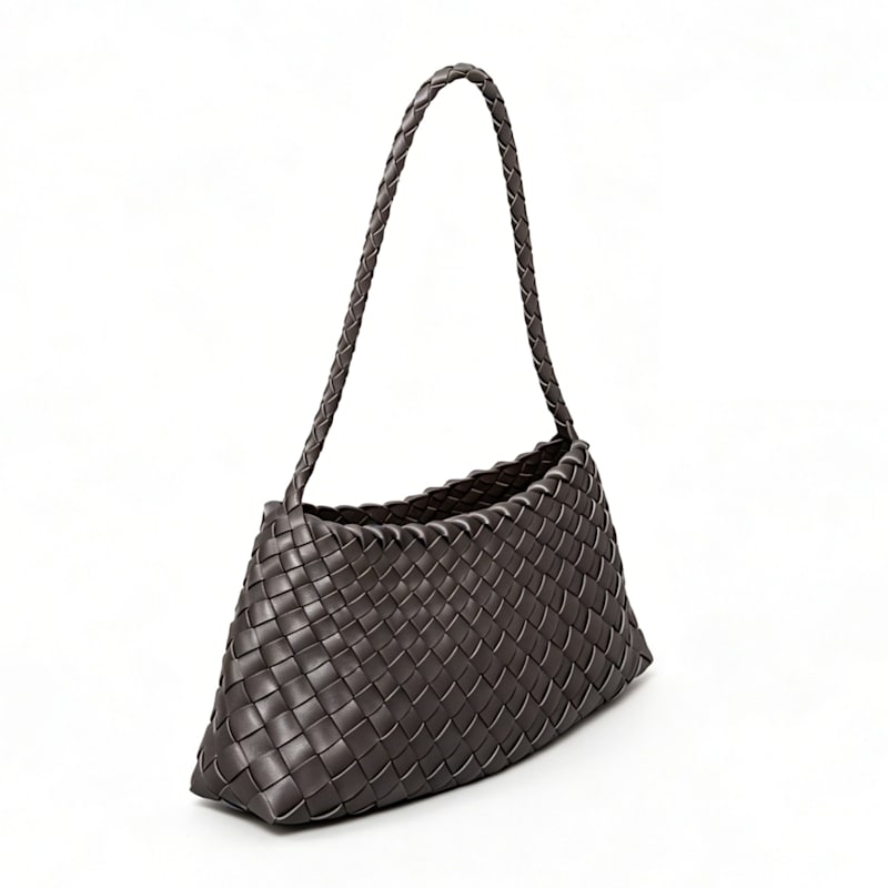 Thumbnail of Weaving Eco Leather Bag 'Erica' - Grey image