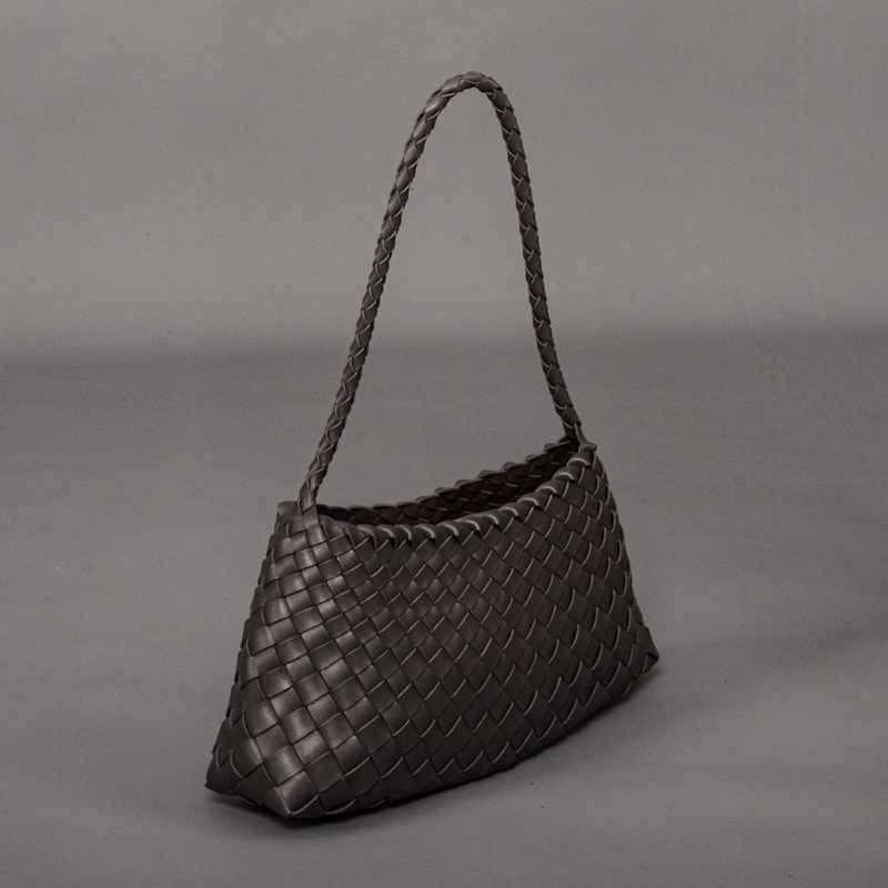 Thumbnail of Weaving Eco Leather Bag 'Erica' - Grey image