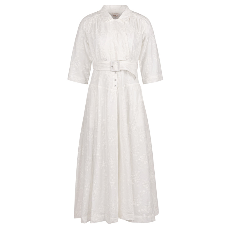 White Eyelet Dress M