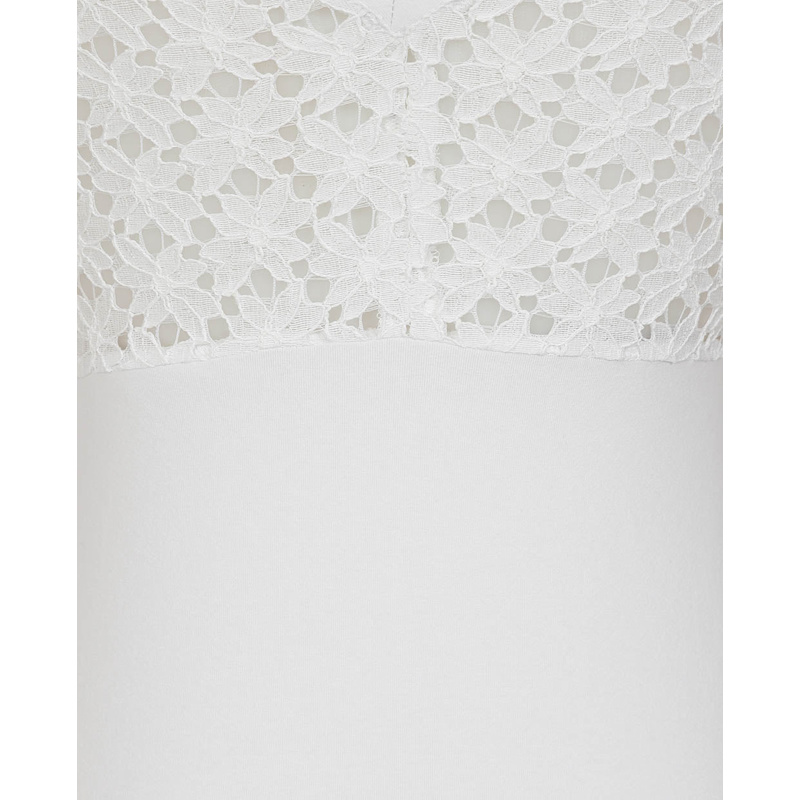 Thumbnail of White Lace Back Cotton Maxi Dress image