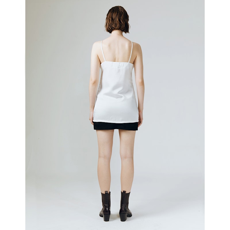 Thumbnail of White Lace Detailed Satin Camisole image