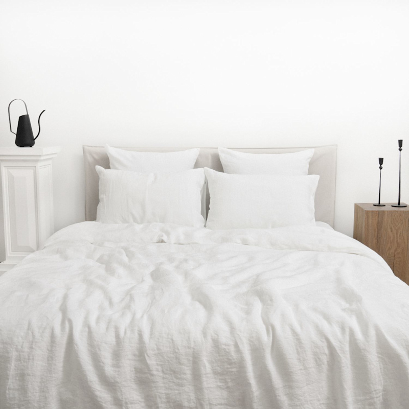 Thumbnail of White Linen Duvet Cover Set Uk Super King image