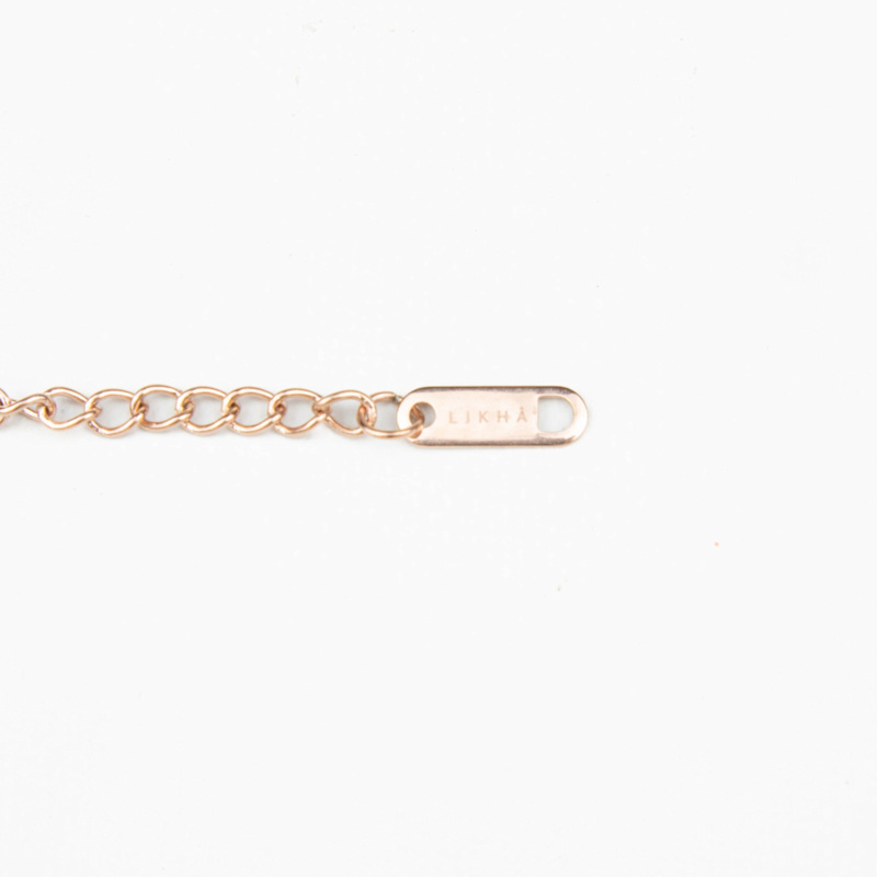 Thumbnail of White Mother-Of-Pearl Trapezoid Necklace With Rose Gold Chain image