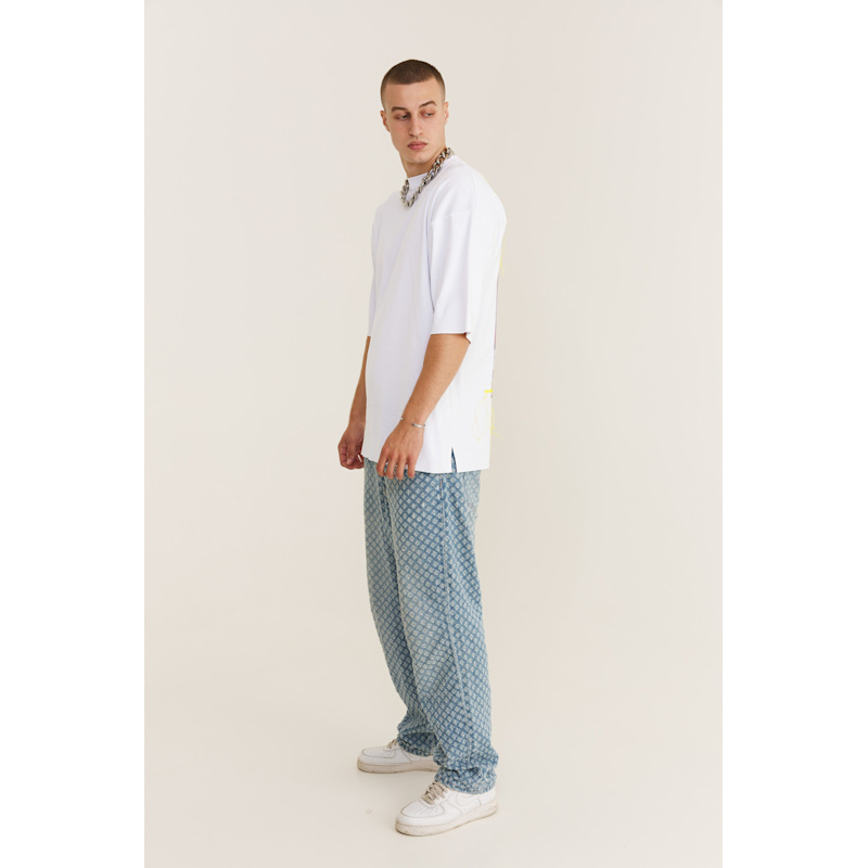 Thumbnail of Oversized White T-Shirt With Super-Frida Design image