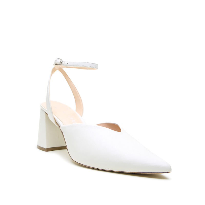 Thumbnail of White V Mule + Marilyn Strap image
