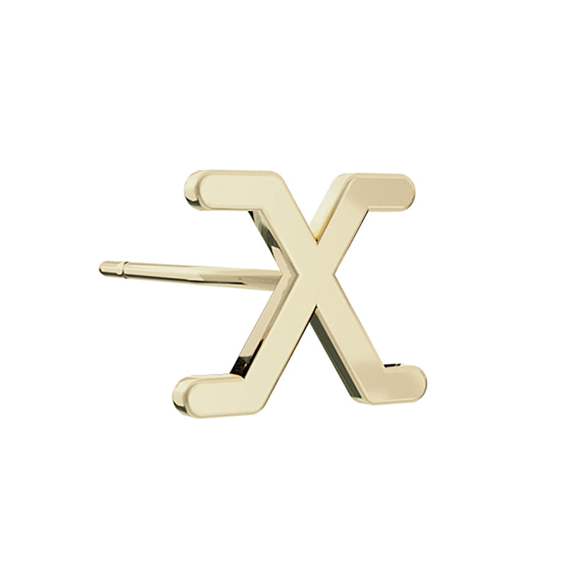Thumbnail of Alphabet Stud Earring - Gold image