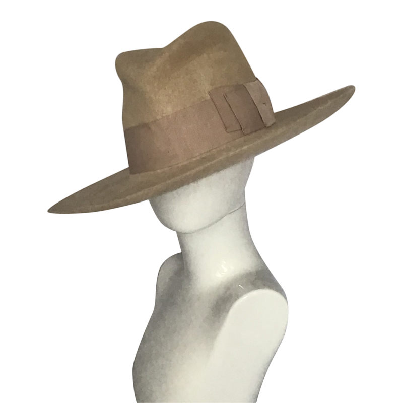Thumbnail of Frontier Wide Brim Natural Wool Felt Fedora image