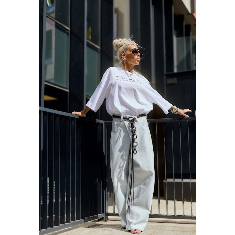 Thumbnail of Wide-Leg Denim Pants image