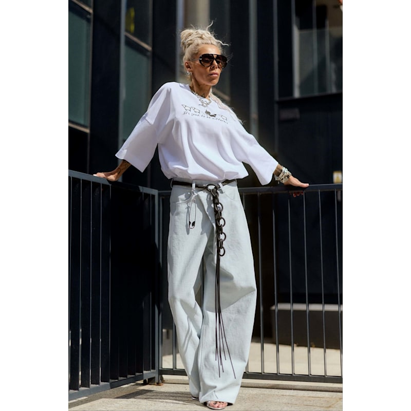 Thumbnail of Wide-Leg Denim Pants image