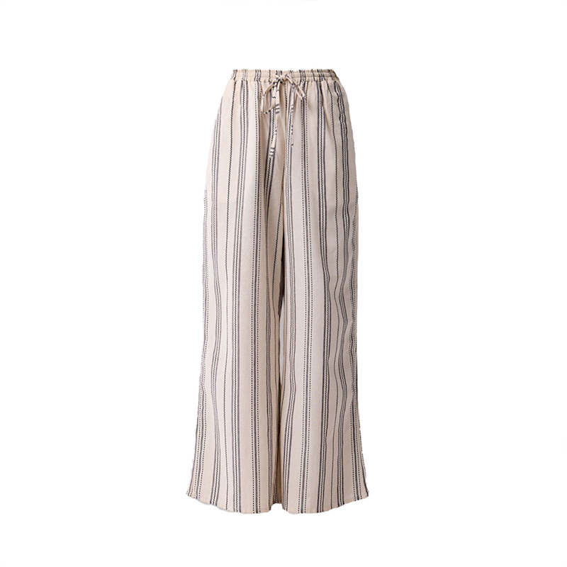 Thumbnail of Wide Leg Drawstring Pants In Stripes image