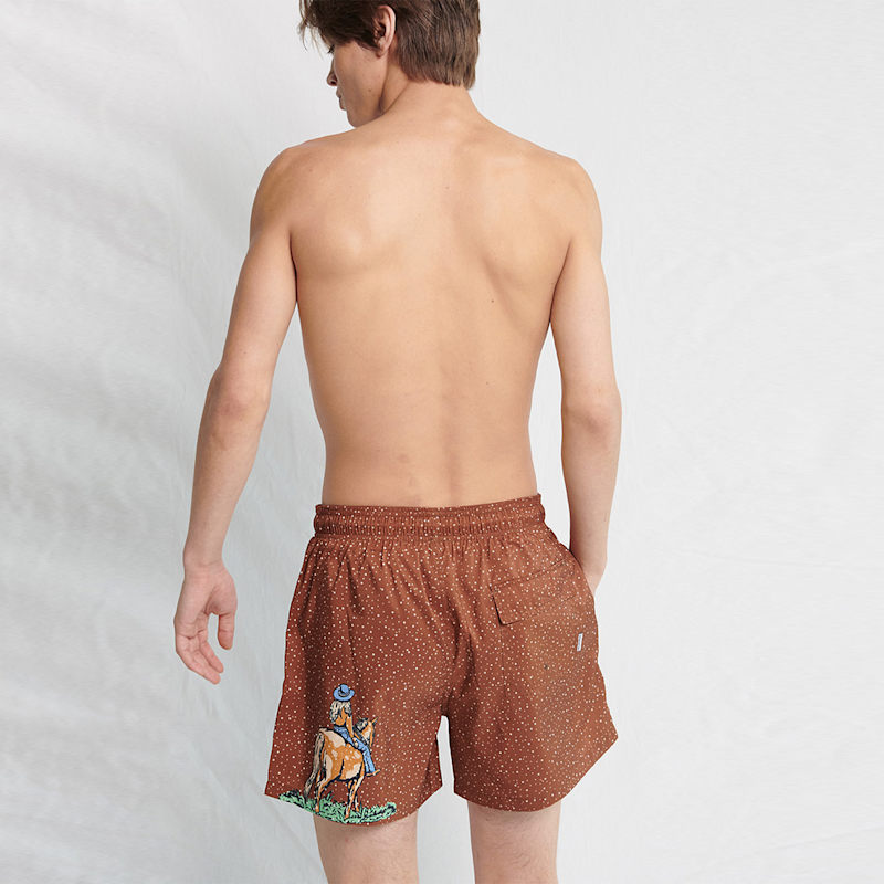 Wild Dreamer Swim Trunks - Caramel Brown | DELIGHTPOOL | Wolf & Badger