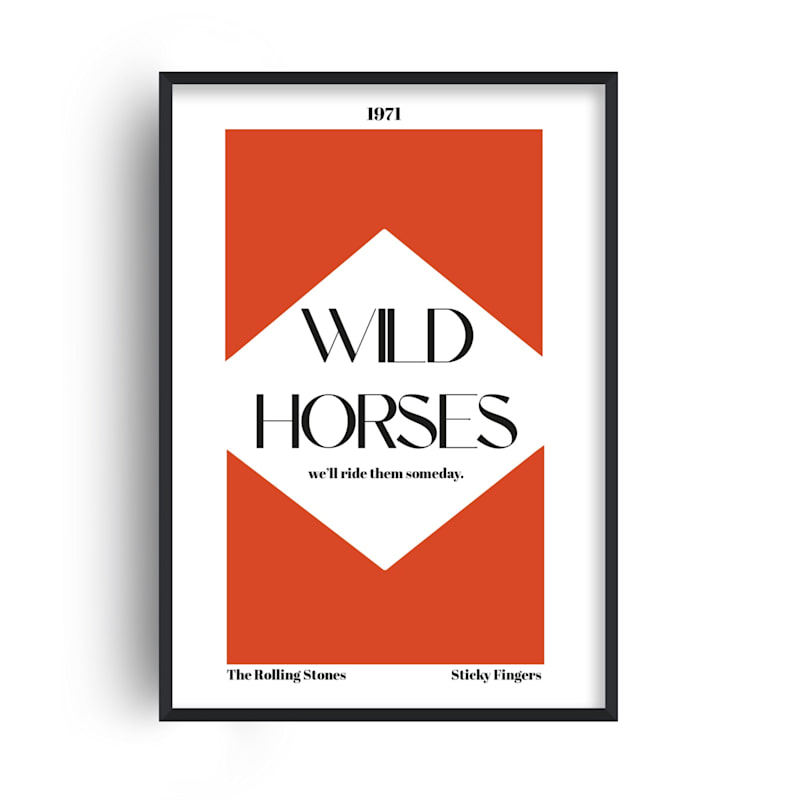Thumbnail of Wild Horses Rolling Stones Music And Western Art Print image
