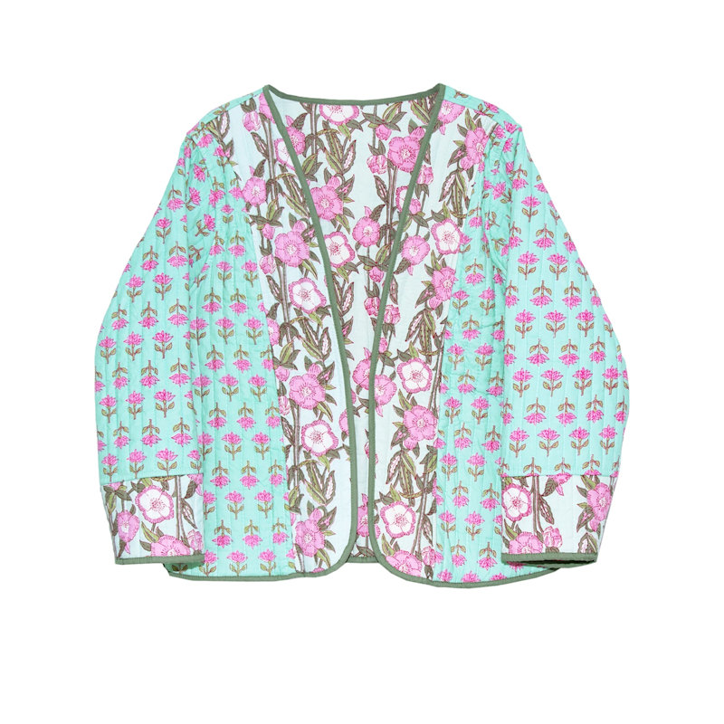 Thumbnail of Wild Rose Reversible Quilted Cotton Jacket image