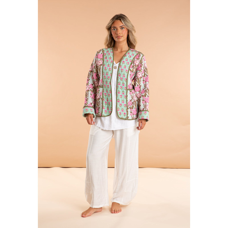 Thumbnail of Wild Rose Reversible Quilted Cotton Jacket image