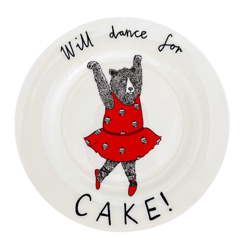 Thumbnail of Will Dance For Cake Side Plate image