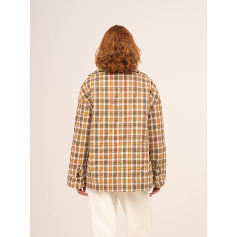 Thumbnail of Willow Brown Plaid Puffer Jacket image