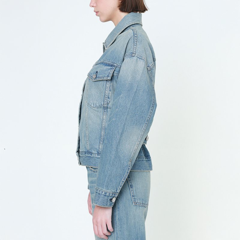 Thumbnail of Willow Cinchfit Slim Denim Jacket In Key West image