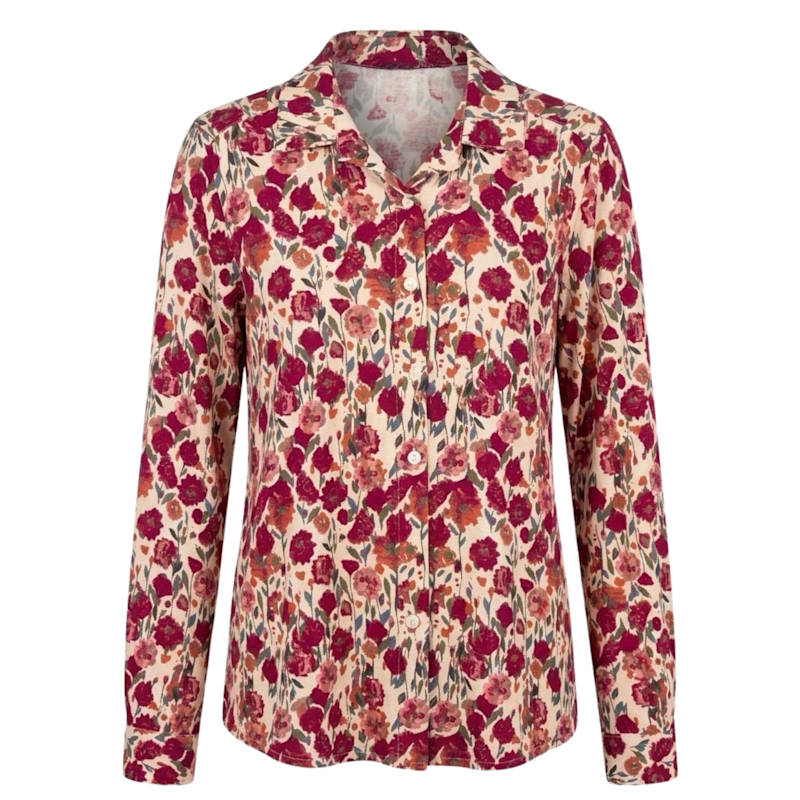 Willow Shirt In Berry Floral | At Last... | Wolf & Badger