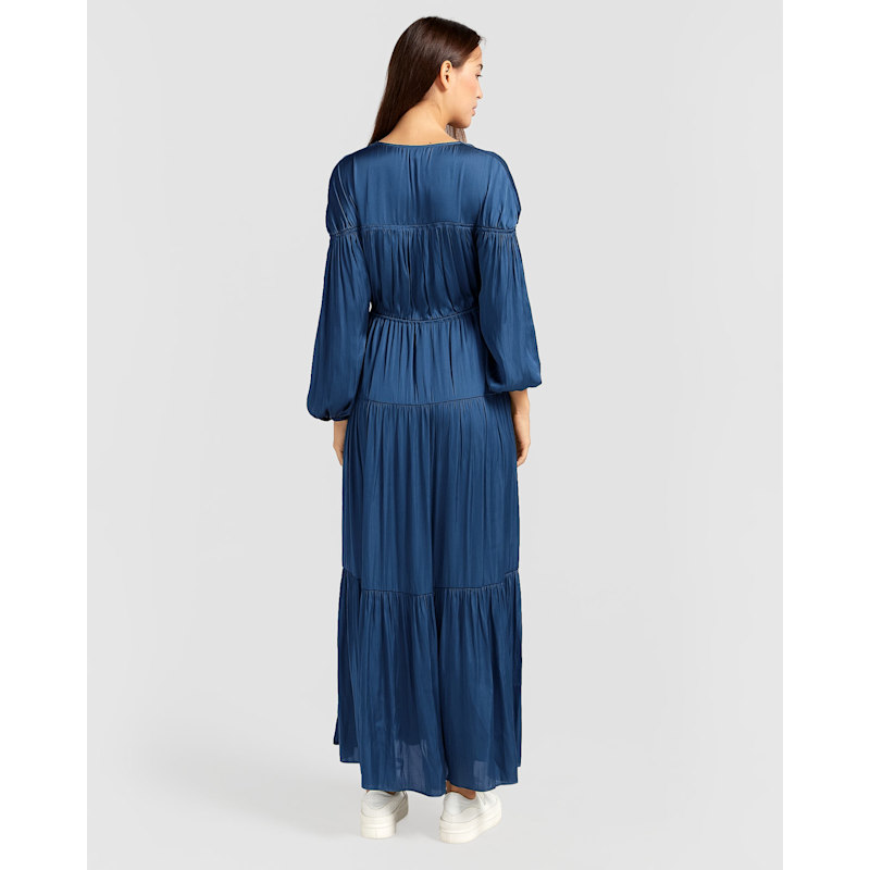 Thumbnail of Window Seat Tiered Maxi Dress - Blue image