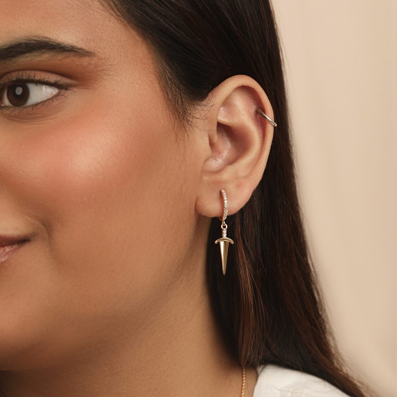 Thumbnail of Witch's Saber Silver Earrings Gifting image