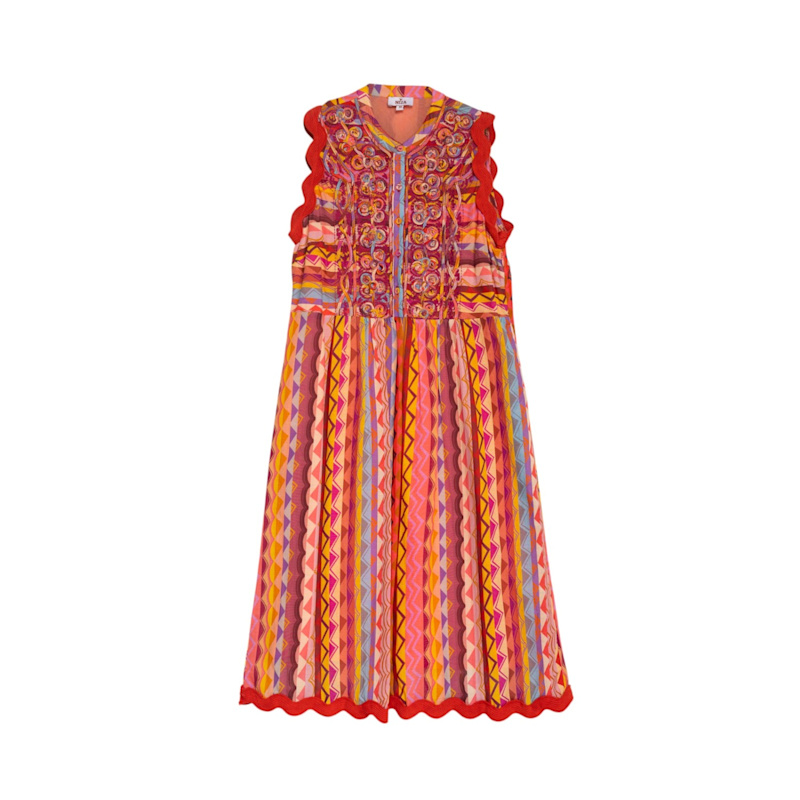 Women Flowy Striped Trousers With Elasticated Waist