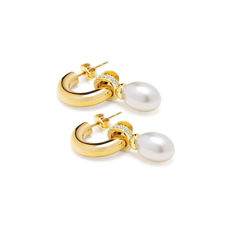 Thumbnail of Women's Chunky Pearl Hoops image