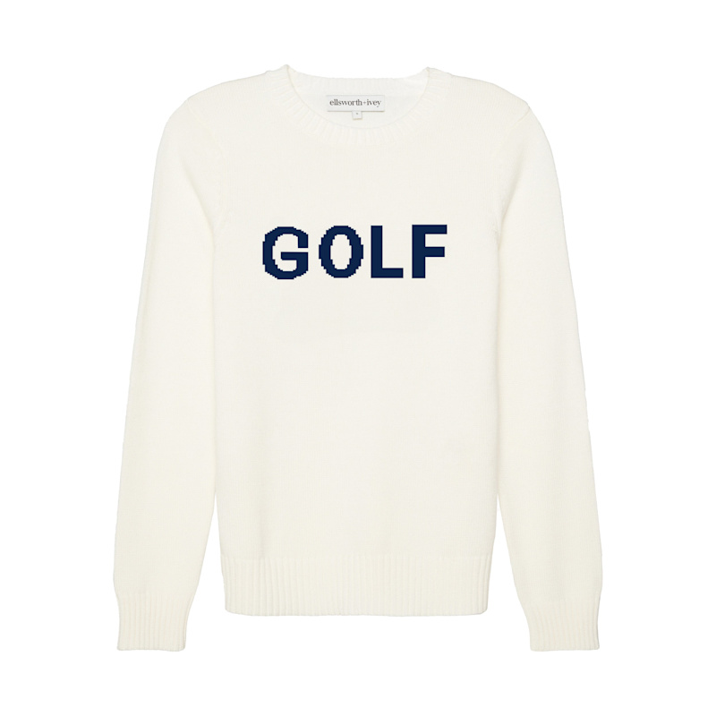 Thumbnail of Classic Golf Crewneck - Ivory And Navy image