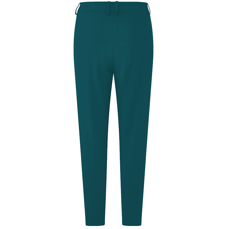 Layo G Cropped Stretch Crepe Dress Women Pants - Green/blue