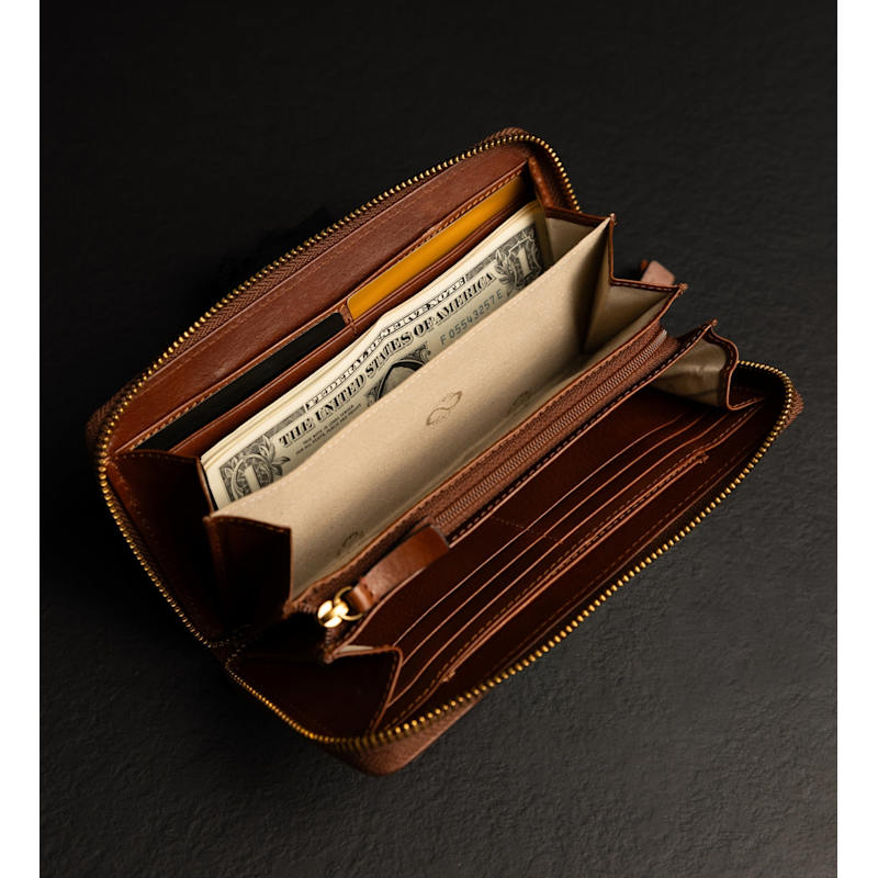 Thumbnail of Women’s Leather Continental Wallet - Excellent Women - Cognac Brown image