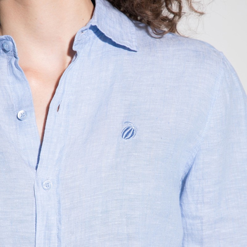 Thumbnail of Women’S Linen Shirt Light Blue Sea image