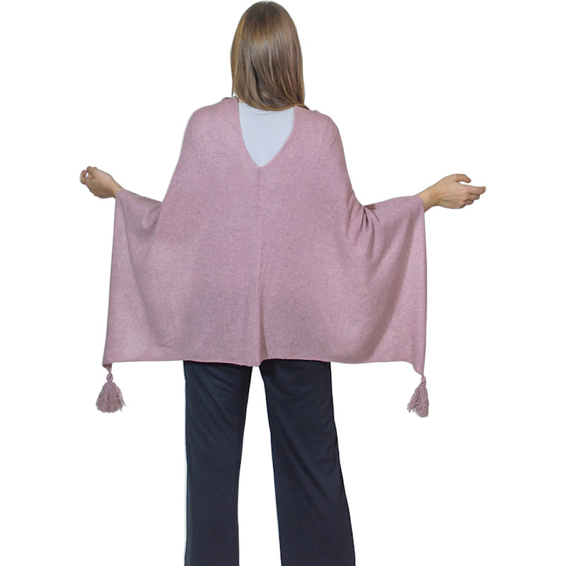 Thumbnail of Women’s Pure Cashmere Lightweight Poncho - Pink image